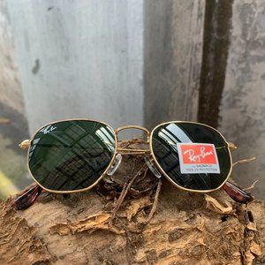 Ray Ban Hexagonal Flat Lenses Sunglasses RB3548-N